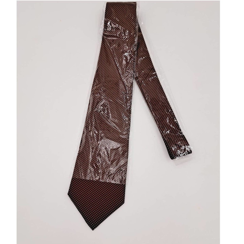 Georgia Armani Brown Rust Sm Basket Weave Men's Tie Made in Italy